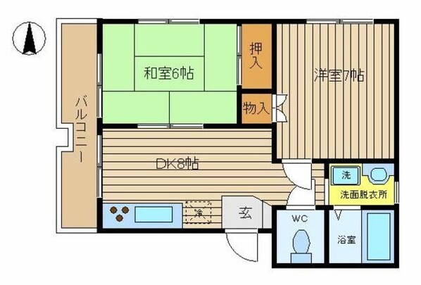 新中野駅 徒歩8分 2階の物件間取画像